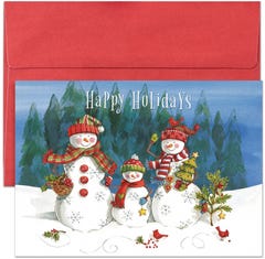 Snowman Family Holiday Cards