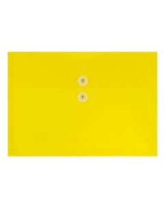 Yellow Letter Booklet 9 3/4 x 13 Button String Plastic Envelope