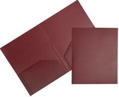 Burgundy 9 x 12 Plastic Heavy Duty Folders