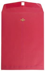 9 x 12 Open End Envelopes with Clasp - Red