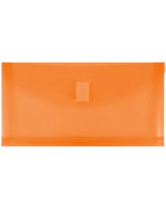 Orange #10 Business 5 1/4 x 10 VELCRO Brand Closure Plastic Envelope