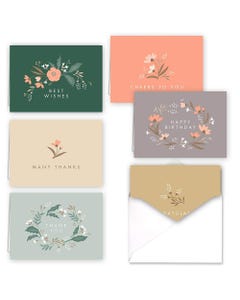 Rustic Blooms Thank You Card Set