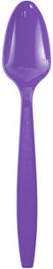 Purple Plastic Spoons - 100 Pack
