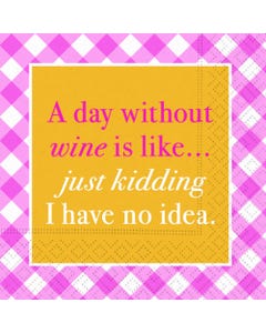 Day Without Wine Cocktail Napkins - Pack of 16