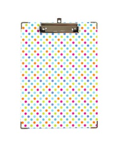 Assorted Polka Dot Design Paperboard Clipboard