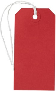 Red Gift Tags - Medium - 4 1/4 x 2 3/8 - 10 Pack