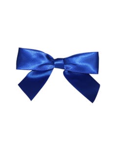 Royal Blue Satin 7/8 Inch x 100 Pieces Twist Tie Bows