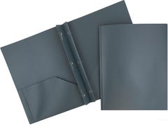Grey Plastic Pop with Clasp Folders