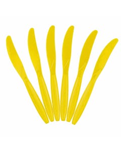 Yellow Plastic Knives - Pack of 100