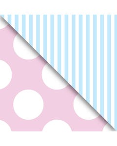 Pastel Pink & Pastel Blue Double Sided Wrapping Paper Roll 417 ft x 24 in (834 sq ft)