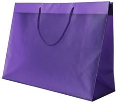 Violet Brite Hue Horizontal Shopping Bag - X-Large - 15 x 12 x 6