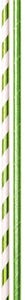 Lime Foil Solids and Stripes Paper Straws - 24 Pack