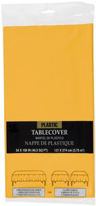 Yellow Plastic Tablecover - 54 x 108