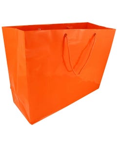 Orange Glossy X Large Horizontal 16 x 12 x 6 Gift Bag