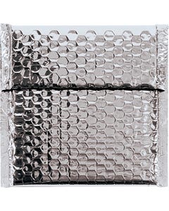 7 x 6 3/4 Bubble Mailer w/Peel & Seal - Silver Metallic