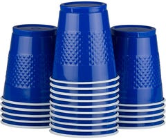 Blue Plastic Cups - 12oz - 20 Pack