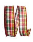 Twill Holiday Fashion Plaid 2 1/2 In. x 20 Yds. Wired Edge Christmas Ribbon
