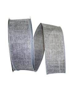 Grey Everyday 2 1/2 inch x 50 yards Linen Ribbon
