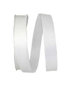 White Supreme 1 3/8 inch x 100 yards Linen Ribbon