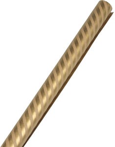 Brown Kraft and Gold Stripes Wrapping Paper - 25 Sq Ft