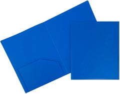 Blue 9 x 12 Plastic Heavy Duty Folders