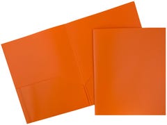 Orange Plastic Pop Folders