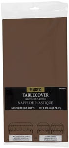 Chocolate Brown Plastic Tablecover - 54 x 108