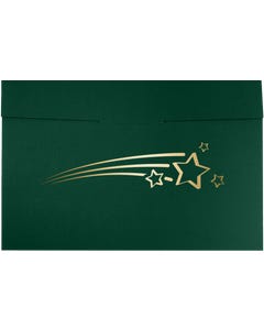 Green Linen 6 1/2 x 9 1/2 Shooting Star Design Certificate Holder