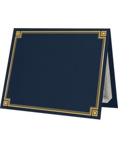 Blue Linen w/Gold Foil Border 9 1/2 x 12 Certificate Holder