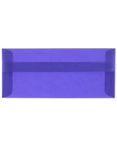 #10 Square Flap Envelopes (4 1/8 x 9 1/2) - Primary Blue Translucent