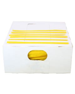 Yellow Paper Twist Ties - 4 Inch (2,000 Pack)