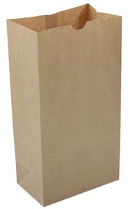 Brown Kraft Paper Lunch Bags - X Large - 6 1/4 x 3 13/16 x 12 1/2