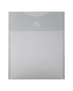 Smoke Grey Letter Open End 9 3/4 x 11 3/4 VELCRO Brand Closure Plastic Envelope