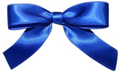 Royal Blue Satin 5/8 Inch Twist Tie Bows - 100 Pack