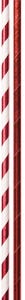 Red Foil Solids and Stripes Paper Straws - 24 Pack