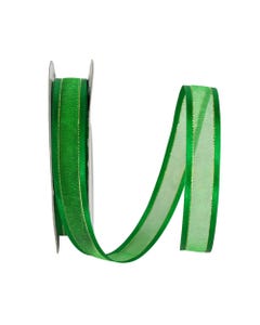 Emerald 5/8 inch x 25 yards Sheer Ribbon
