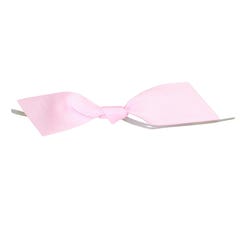 Light Pink Texture Grosgrain 7/8 Inch Twist Tie Bows - 100 Pack
