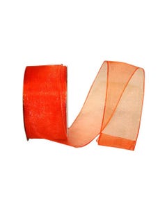 Orange 1 1/2 Inch x 25 Yards Sheer Ribbon