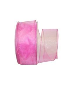 Azalea Pink 2 1/2 Inch x 50 Yards Sheer Ribbon