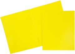 Yellow Plastic Pop Folders