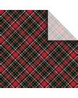 Red Gold Plaid 20 x 30 Tissue Paper