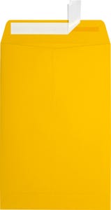 Sunflower Yellow 32lb 6 x 9 Open End Envelopes with Peel & Seal