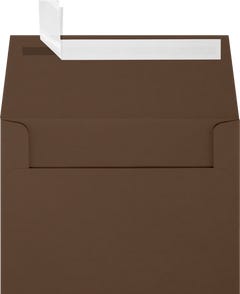 Chocolate Brown 32lb A6 Invitation Envelopes (4 3/4 x 6 1/2) with Peel & Seal