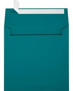 5 1/2 x 5 1/2 Square Envelopes with Peel & Seal - Teal