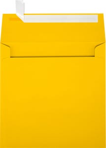 Sunflower Yellow 32lb 6 1/2 x 6 1/2 Square Envelopes with Peel & Seal