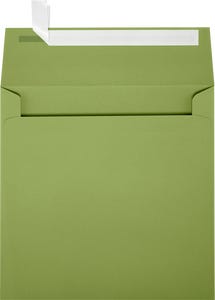 Olive Green 28lb 6 1/2 x 6 1/2 Square Envelopes with Peel & Seal