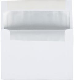 4 5/8 x 6 3/4  Envelopes - White with Silver Foil