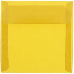 6 x 6 Square Envelopes - Gold Translucent