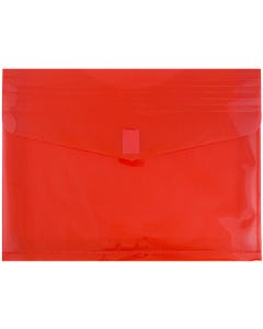Red 9 3/4 x 13 2 inch Expansion VELCRO Brand Closure Plastic Envelope