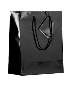 Black Glossy Medium 8 x 10 x 4 Gift Bag
